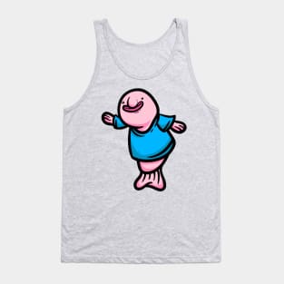 Cute Anthropomorphic Human-like Cartoon Blobfish Tank Top